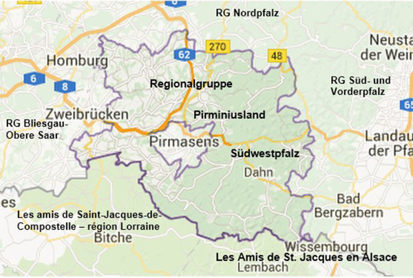 Karte Südwestpfalz